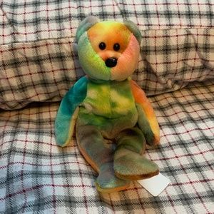 BEANIE BABY Garcia 1993 Multicoloured Bear RARE VINTAGE